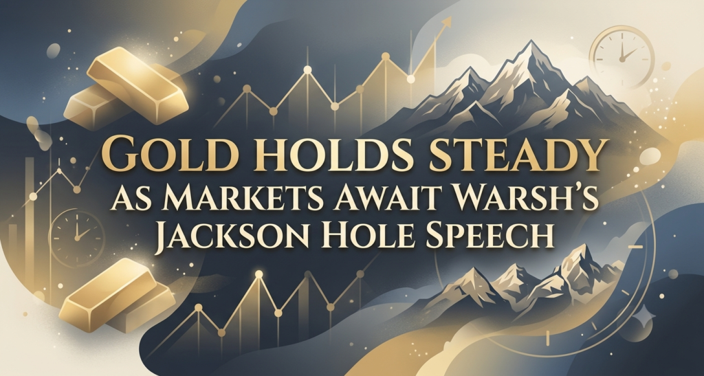Gold Holds Steady as Markets Await Warsh’s Jackson Hole Speech