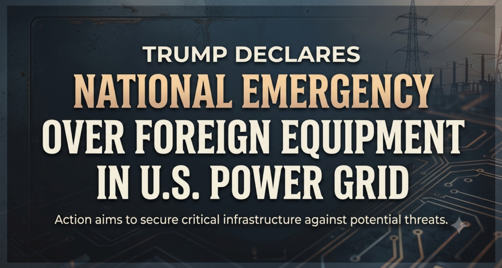 Trump Declares National Emergency Over Foreign Equipment in U.S. Power Grid