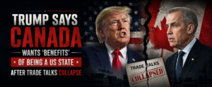 Trump Says Canada Wants ‘Benefits’ of Being a US State After Trade Talks Collapse