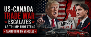 US-Canada Trade War Escalates as Trump Threatens Tariff Hike on Vehicles