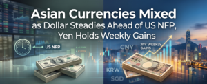 Asian Currencies Mixed as Dollar Steadies Ahead of US NFP, Yen Holds Weekly Gains