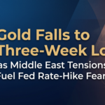 Gold Falls to Three-Week Low as Middle East Tensions Fuel Fed Rate-Hike Fears