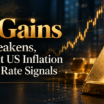 Gold Gains as Dollar Weakens, Markets Await US Inflation Data and Fed Rate Signals