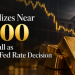 Gold Stabilizes Near $4,300 After Sharp Fall as Traders Await Fed Rate Decision
