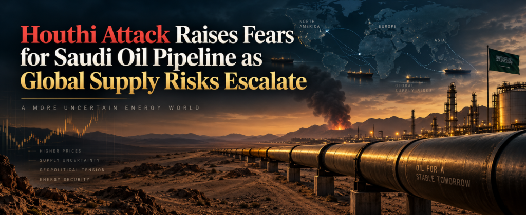 Houthi Attack Raises Fears for Saudi Oil Pipeline as Global Supply Risks Escalate