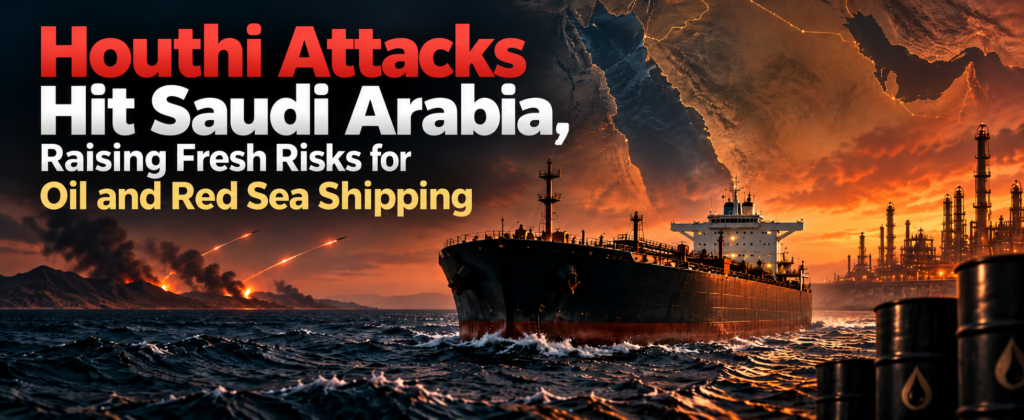 Houthi Attacks Hit Saudi Arabia, Raising Fresh Risks for Oil and Red Sea Shipping