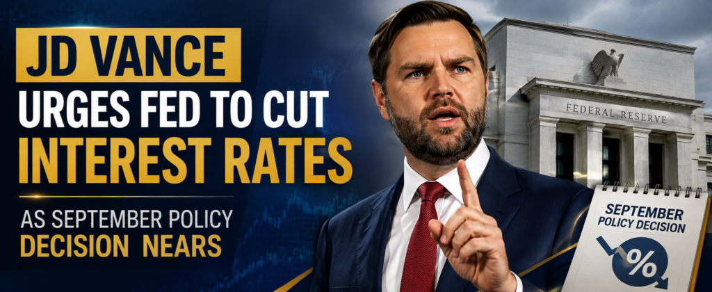 JD Vance Urges Fed to Cut Interest Rates as September Policy Decision Nears
