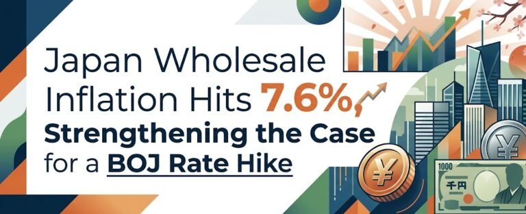 Japan Wholesale Inflation Hits 7.6%, BOJ Rate Hike Bets Rise