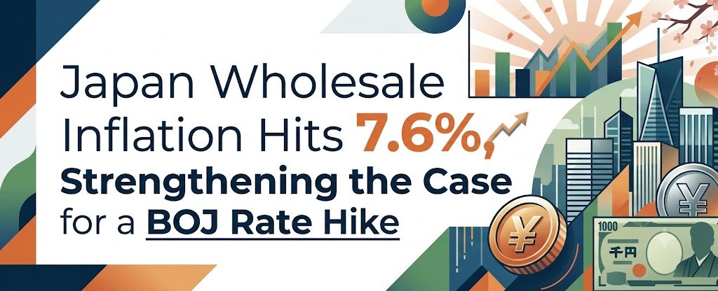 Japan Wholesale Inflation Hits 7.6%, Strengthening the Case for a BOJ Rate Hike