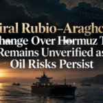 Viral Rubio–Araghchi Exchange Over Hormuz Tolls Remains Unverified as Oil Risks Persist