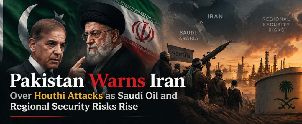 Pakistan Warns Iran Over Houthi Attacks as Saudi Oil and Regional Security Risks Rise