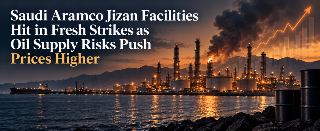 Saudi Aramco Jizan Facilities Hit in Fresh Strikes as Oil Supply Risks Push Prices Higher