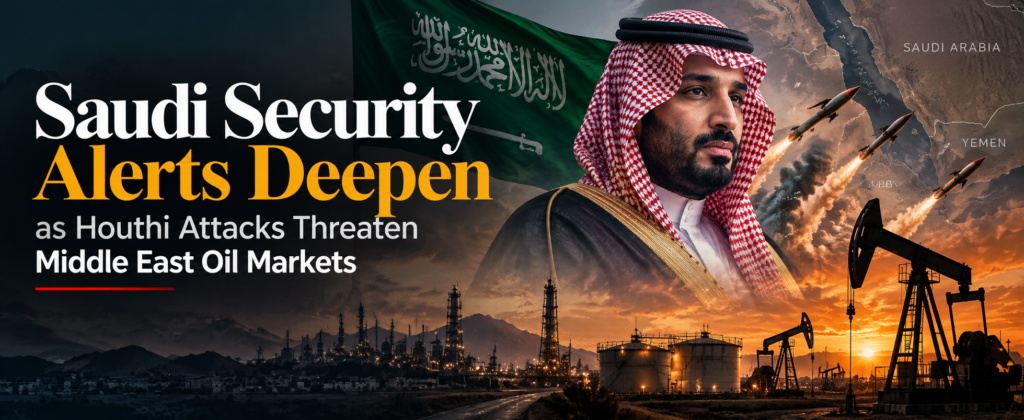 Saudi Security Alerts Deepen as Houthi Attacks Threaten Middle East Oil Markets