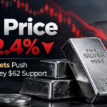 Silver Price Falls 2.4% as Fed Rate-Hike Bets Push XAG/USD Toward Key $62 Support