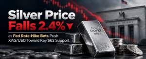Silver Price Falls 2.4% as Fed Bets Push XAG/USD Toward $62