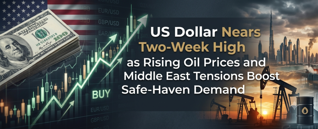 US Dollar Nears Two-Week High as Rising Oil Prices and Middle East Tensions Boost Safe-Haven Demand