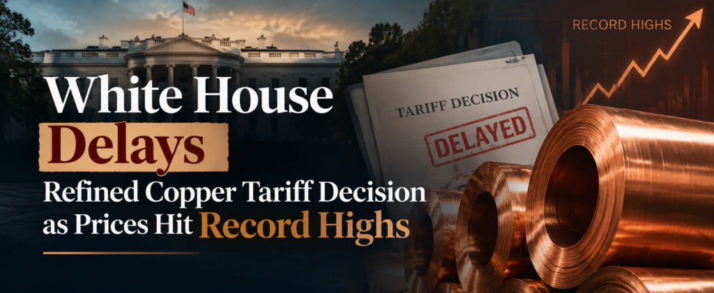 White House Delays Refined Copper Tariff Decision as Prices Hit Record Highs